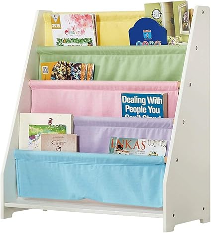 white childs bookcase