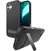 ZAGG Denali Snap with Kickstand Case for iPhone 16 Plus - 16ft Drop Protection, MagSafe & Wireless Charging Compatible, Graphene Reinforced, Dual Layer Protection, Recycled Materials, Black
