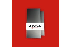 Metoro 2 Pack 16-Gauge 12" x 6" Mild CRS Steel Sheet - Formable, Weldable, Magnetic, Smooth Surface - Industrial-Grade Metal Plate for DIY Projects, Fabrication, and More. (2, .060 x 12 x 6)