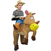 SHDEJTG Inflatable Horse Riding Cowboy Costume, Adult Funny Cowboy Inflatable Costume, Funny Costume Adult Size, Suitable for Holiday, Birthday Party, Bachelor Party, Cosplay Party