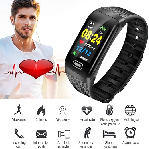 LIGE Fitness Tracker IP67 reloj inteligente impermeable pulsera de ...