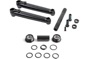 POLSO BMX Chrome 48 Spline Cranks Arms 170mm, 9/16"(14mm) Axle Diameter 19mm Mid BB/Euro BB/Spanish BB/American BB Black Chrome BMX Parts