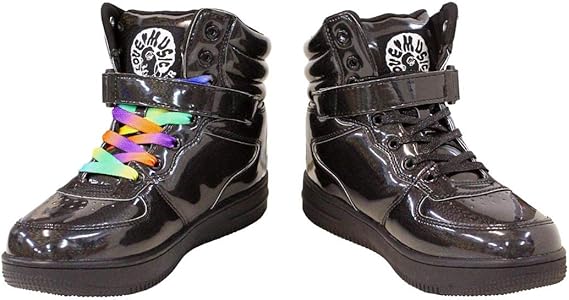 Amazon Co Jp Cheer チアー ダンス スニーカー Cheer ホログラム加工 エナメル ハイカット スニーカー 男女兼用 ダンスシューズ 靴 無地 おしゃれ エナメルシューズ キッズ ダンス 衣装 ヒップホップ チア 韓国 子供服 レッスン 個性派 レディース 服 ファッション小物