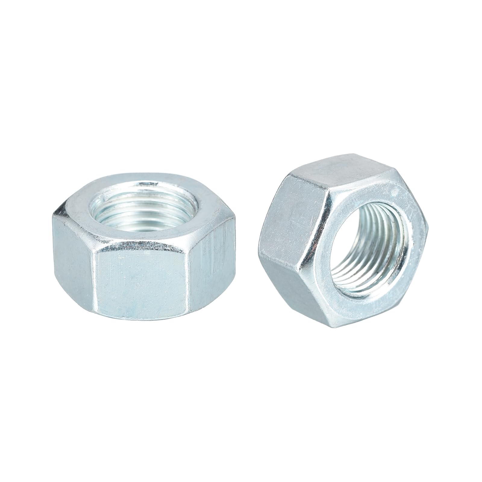 METALLIXITY Hex Nuts (5/8"-18) 5Pcs, Carbon Steel Fine Thread Zinc Plated Hexagon Nut Hardware - for DIY Home Repair Machinery, Silver
