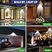Solar Lights Outdoor, LITOM Super Bright Motion Sensor Light with 30s Activated Time, Waterproof Wireless Auto On/Off Security Lights for Garage Front Door Garden RV Pathway Patio Fence