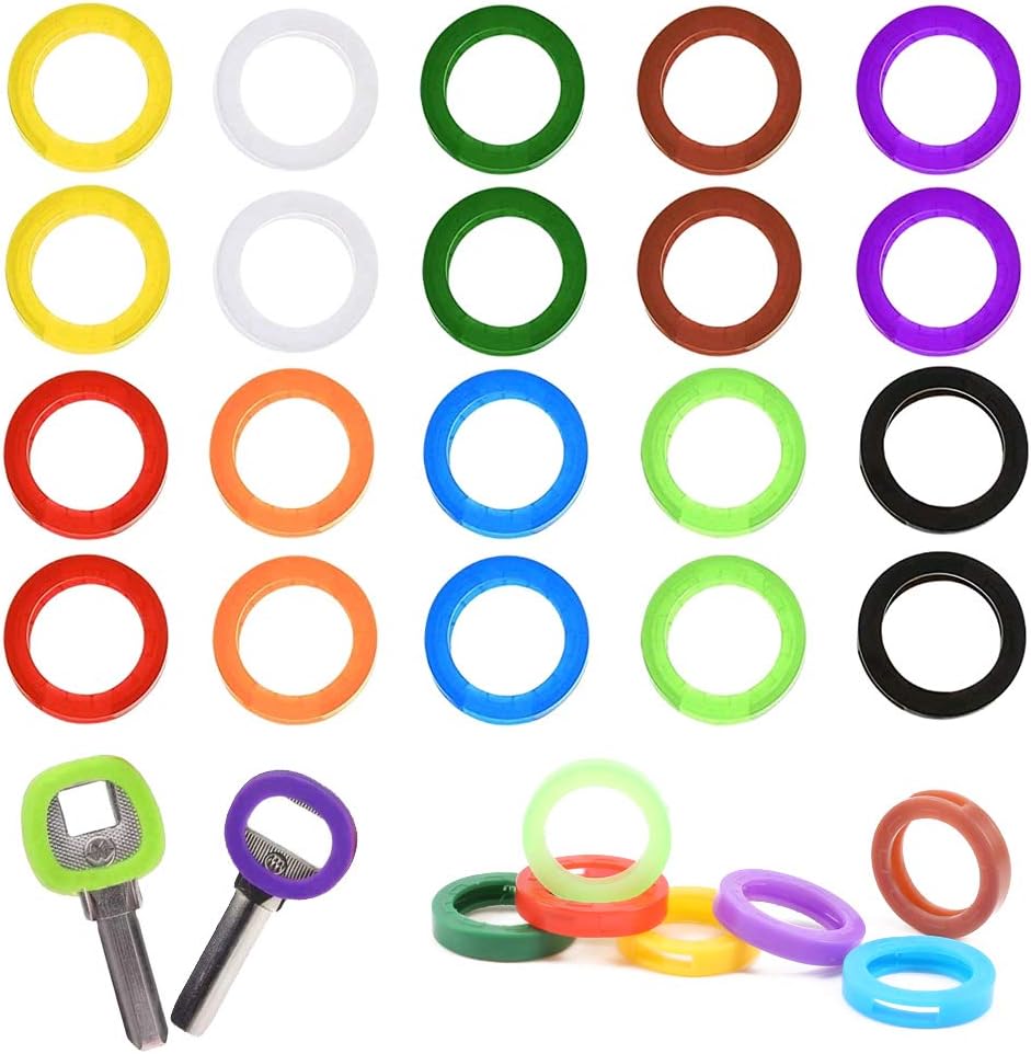 Cubre Llaves Silicona ManLee 20pcs Cubierta de Llave Colores Funda de