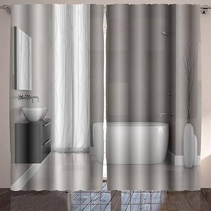 Amazoncom Homesonne Interior Of Modern Bathroom With Grey