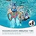 180° Snorkel Mask View for Adults and Youth. Full Face Free Breathing Design.[Free Bonuses] Cell Phone Universal Waterproof Case (Dry Bag) and Anti-Fog Wipes (Black/Blue, Small/Medium)