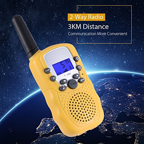 Toys for 3-12 Year Old Boys, Teen Girl Gifts, Selieve Walkie Talkies for Kids Teen Boy Gifts Birthday (1 Pair, Yellow)