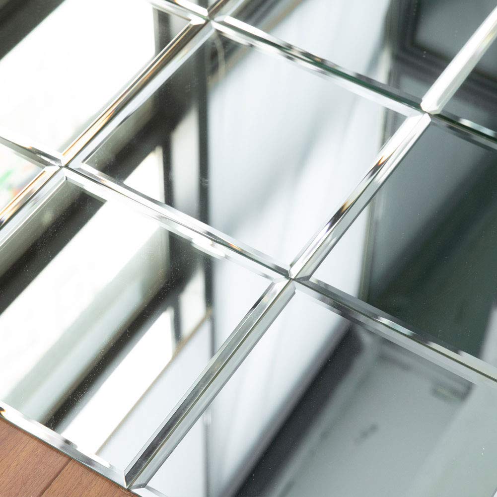 Buy Diflart 8x8 Inch Beveled Edge Mirror Tiles for Kitchen Backsplash