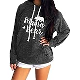 Muicy Womens Hoodies Mama Bear Shirt Casual Long Sleeve Tops Sweatshirts with Pockets