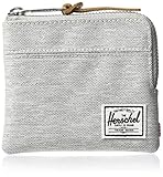 Herschel Supply Co. Men's Johnny RFID Blocking Zipper Wallet, Light Grey Crosshatch