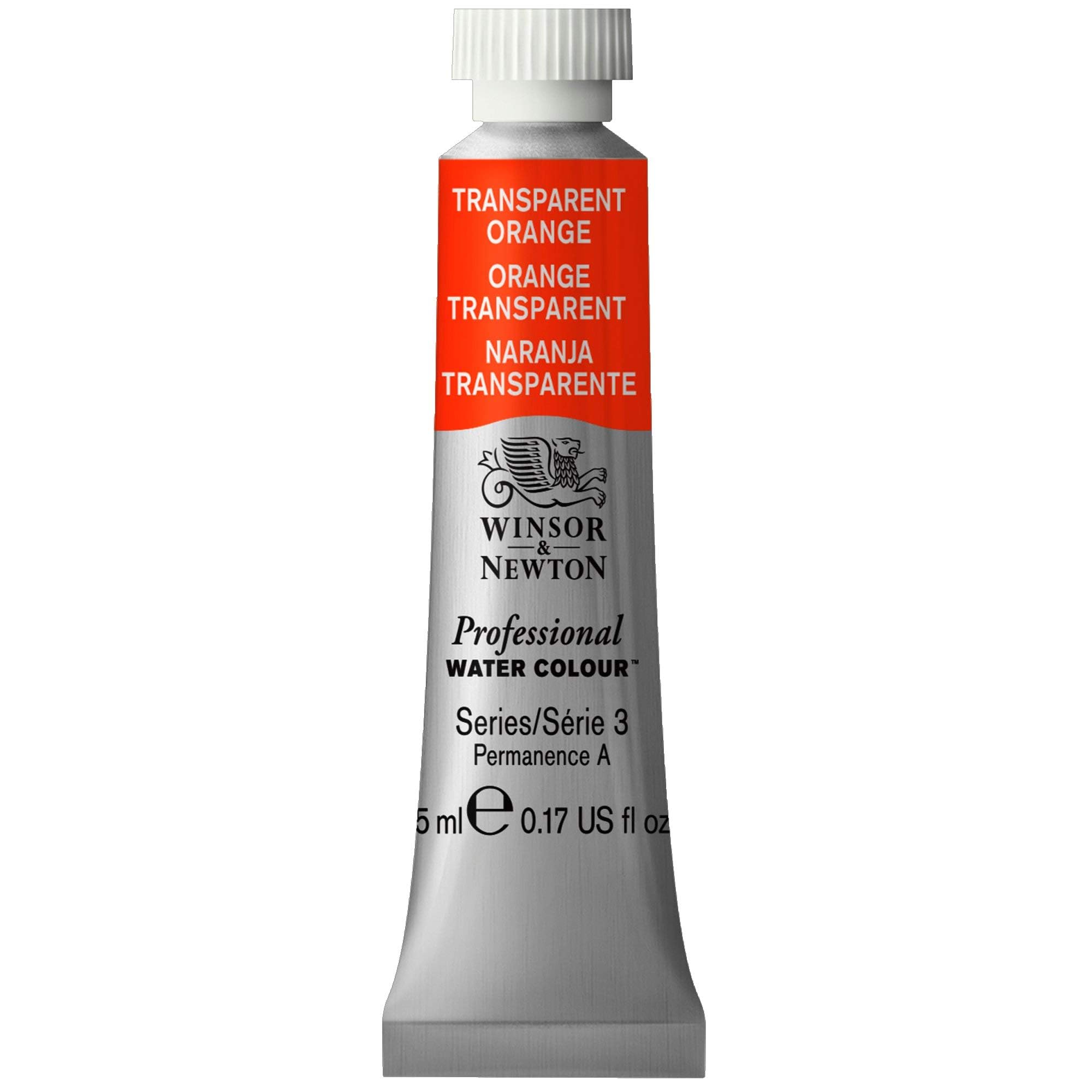 Winsor & Newton 5 ml Tube Professional Water Colour, Transparent orange
