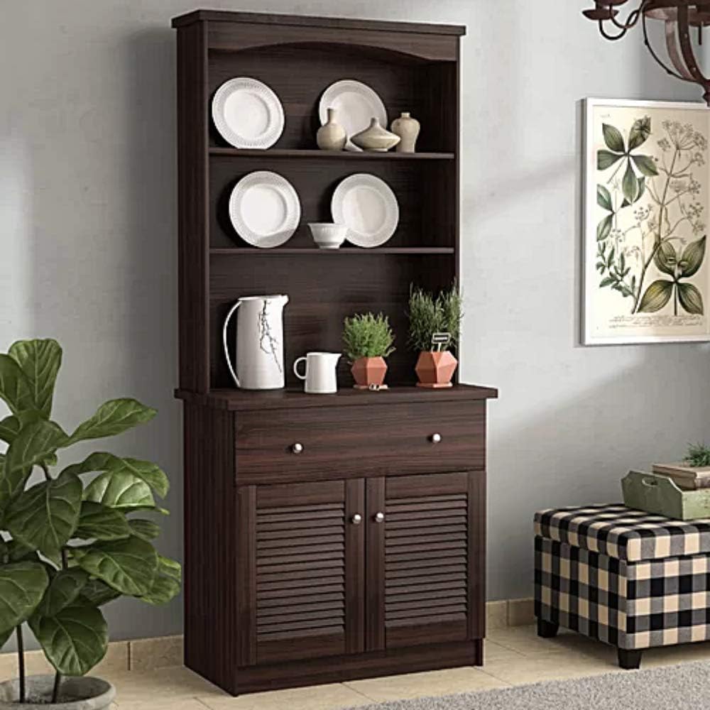 Amazon Com Espresso Buffet Microwave Kitchen Storage Cabinet