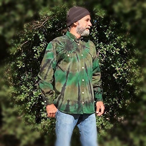 Camouflage Tie Dye Button Down Shirt, OOAK - S