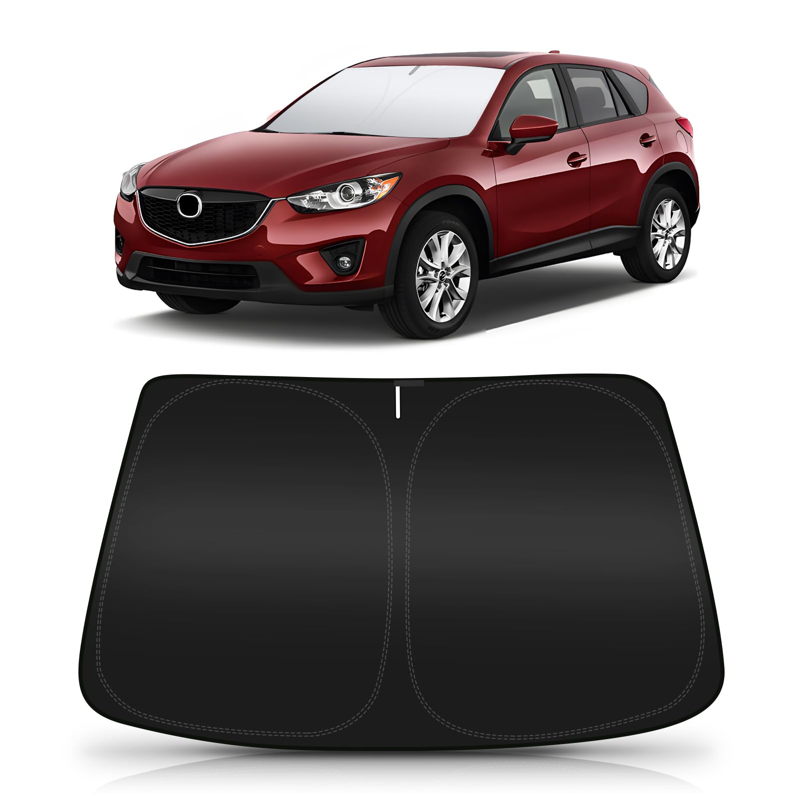 Photo 1 of BESTVIEW Car Windshield Sun Shade Compatible with Mazda CX5 2013-2016 - Foldable Reflective Sunshade for UV Protection & Heat Reduction