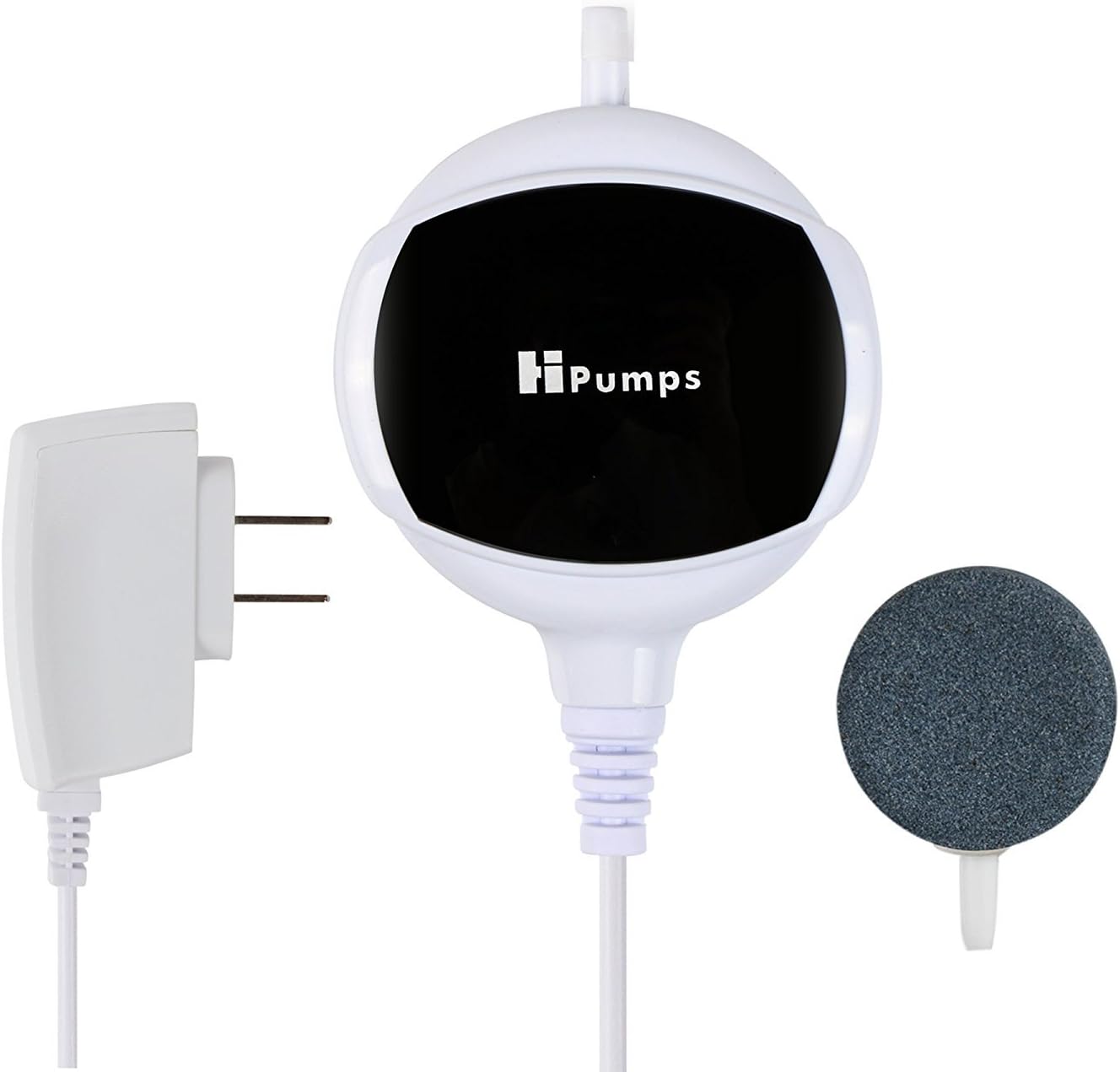 Super Silent High Out Energy Efficient Mini Aquarium Air Pump, Fish Tank Oxygen Breathe Quiet Air Bubbles Pump with Air Stone and Silicone Tube