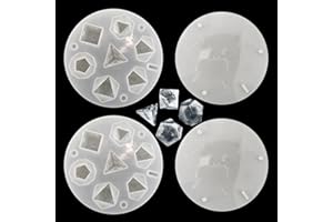 ARVINTAS 2 PACK 7 Shapes Dice Shaped Ice Cube Mold for Whisky, 3D Dice Mold Accessories For Whiskey Cocktail Summer Ice Drink for Candle Home Decorate Mold Candle Making Mold