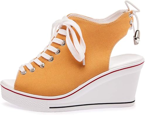 canvas peep toe sandals