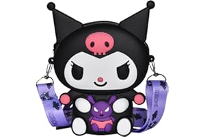ENENSET Kitty Crossbody Bag with Adjustable Shoulder Strap, Handbag with Zipper Cute Mini Anime Kitty Coin Wallet Purse
