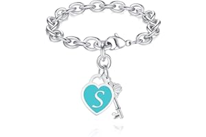 AryaHozel Initial Charm Bracelet, Bracelets for Teen Girls, Bracelets for Women, Birthday/Christmas/Mothers Day/Easter/Valentines Day Gifts for Her Mom Daughter Sister Friend Women Teens Kids