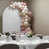 HILAVO Dusty Pink and Gold Balloons 60Pcs 12in Confetti Boho Set view 4