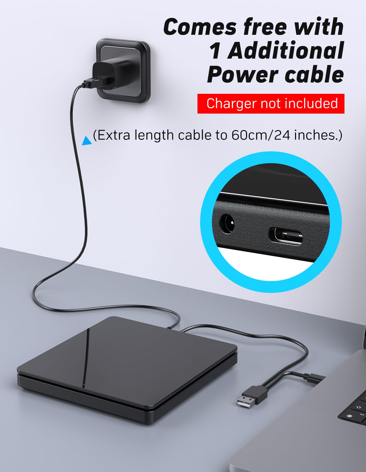 External cd/dvd drive for laptop,CD Burner Clamshell Portable Reader Writer Optical disk Drive,Dvd player for Laptop +/-RW usb 3.0 with Carrying Case,External dvd drive for PC Windows Linux Mac