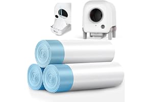 ZEACOTIO 60 Count Extra Large Cat Litter Box Liners, Cat Litter Waste Receptacles Bags 26" x 12"Inches for Self-Cleaning Cat Litter Box.