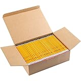 Madisi Wood-Cased #2 HB Pencils, Yellow, Pre-sharpened, Bulk Pack, 320 pencils