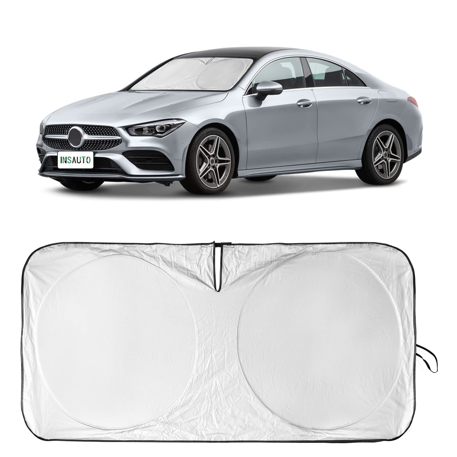 Photo 1 of Sunshade Sun Shield for Mercedes-Benz C-Class W205 C250 C300 C400 SLK SLS CLA CLS CL-Class 2008-2023 2024 Window Shade Windshield Cover Sun Visor Protector Car Accessories Block UV Rays Heat