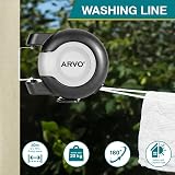 ARVO Wall Mounted Double Retractable Washing Line 30m Indoor Outdoor view 3