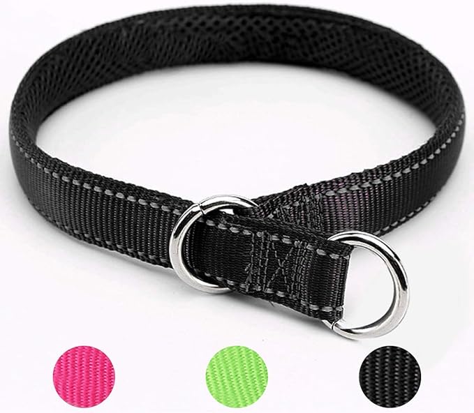 Mycicy Reflective Dog Choke Collar, Soft Nylon Training Slip Collar for