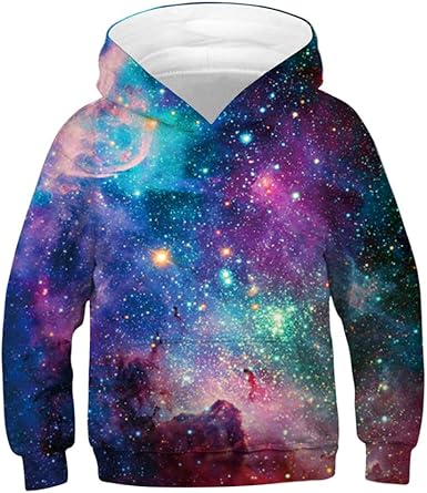 3d galaxy print hoodie