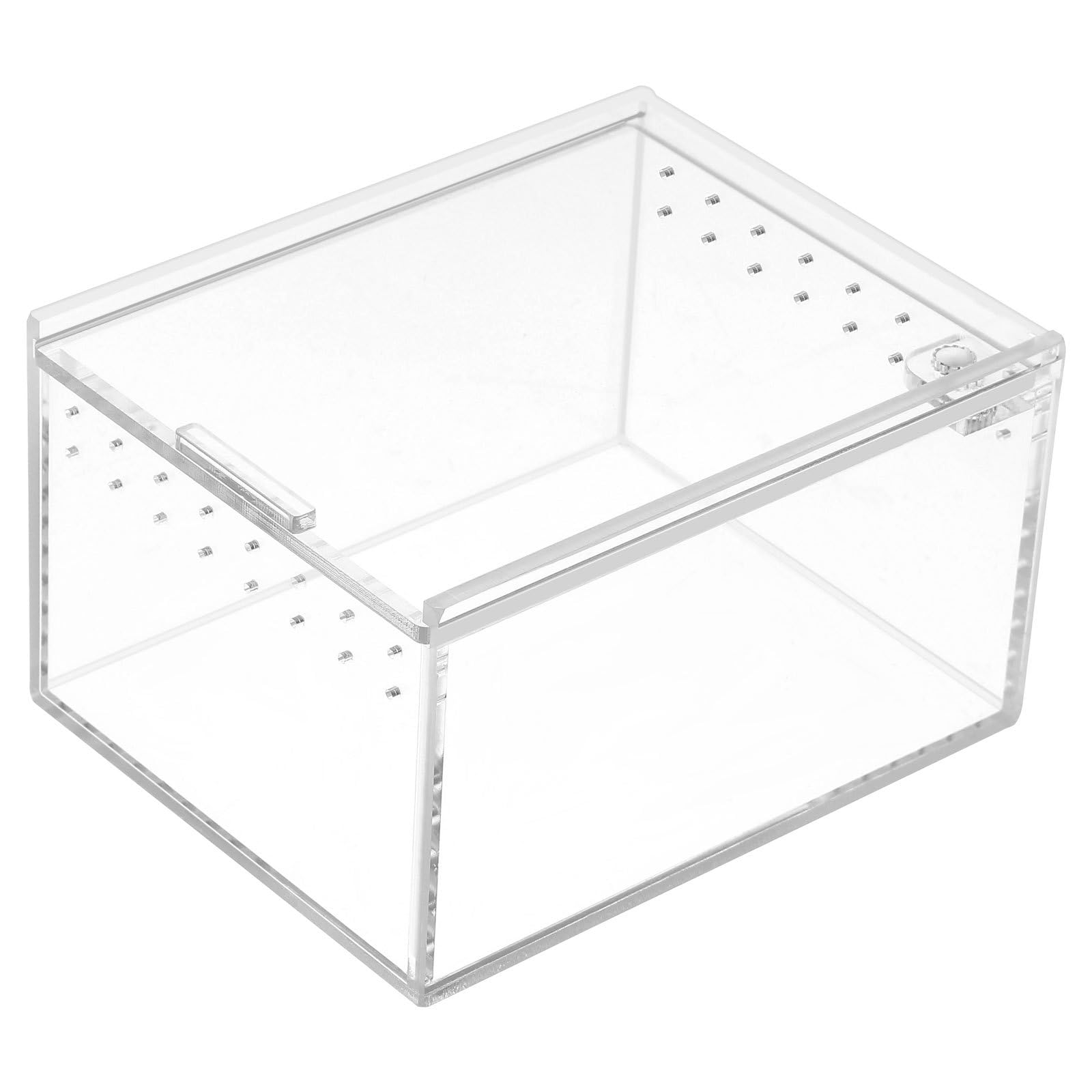 Alipis Reptile Feeding Box Acrylic Reptile Habitat Terrarium Breeding Tank, Tarantula Enclosure for Snail Amphibians Spider Jumping Spider