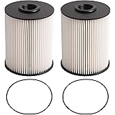 2PCS Diesel Fuel Filter, Cummins Engine Filter, 5015581AB, 5015581AA | 5.9 Cummins Fuel Filter Compatible with Dodge Ram 2500 3500 5.9L Turbo Diesel 2000-2009 Replace 68001914AA, 68001914AB