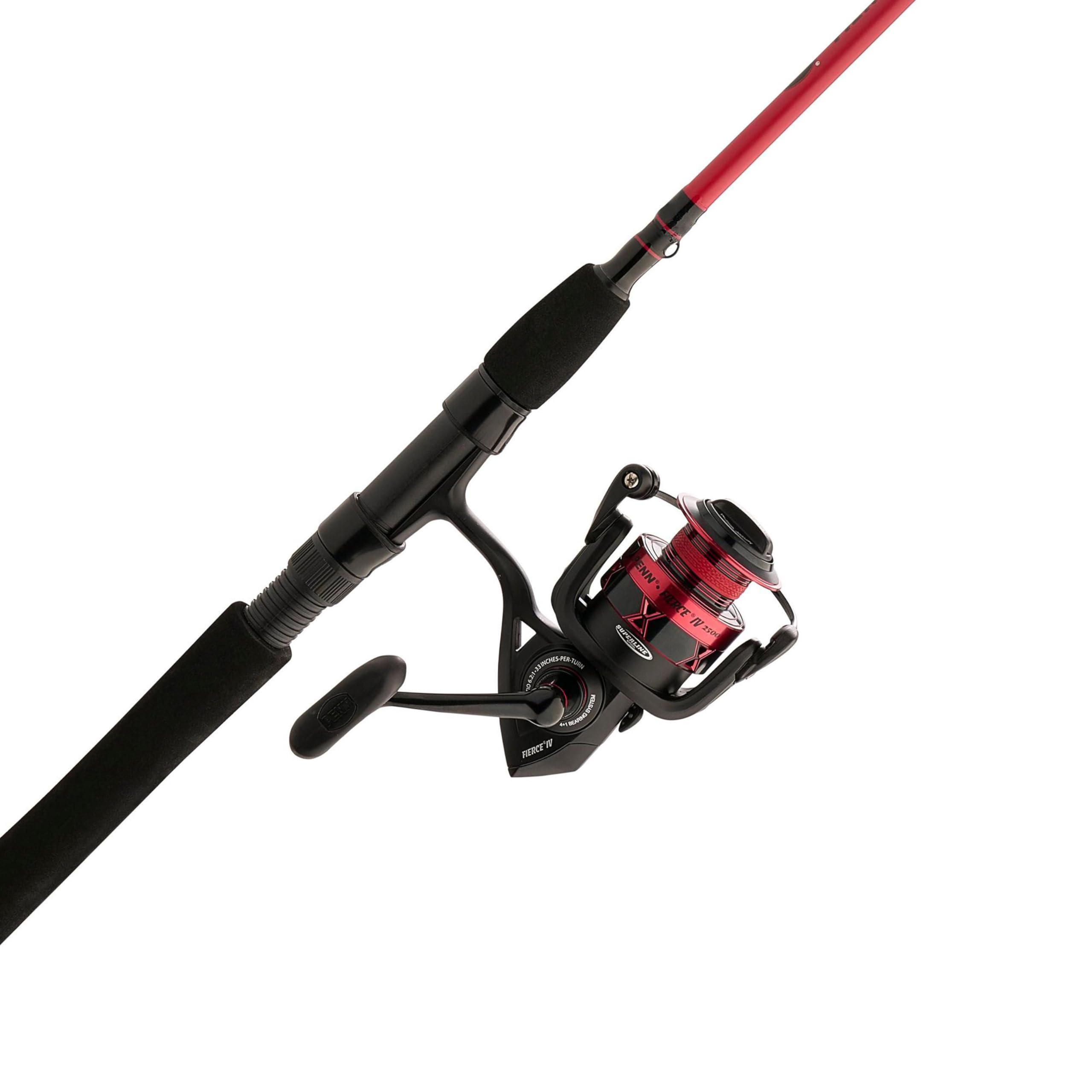 Photo 1 of **POLE ONLY**PENN Fierce IV Spinning Reel and Fishing Rod Combo,Black/Red