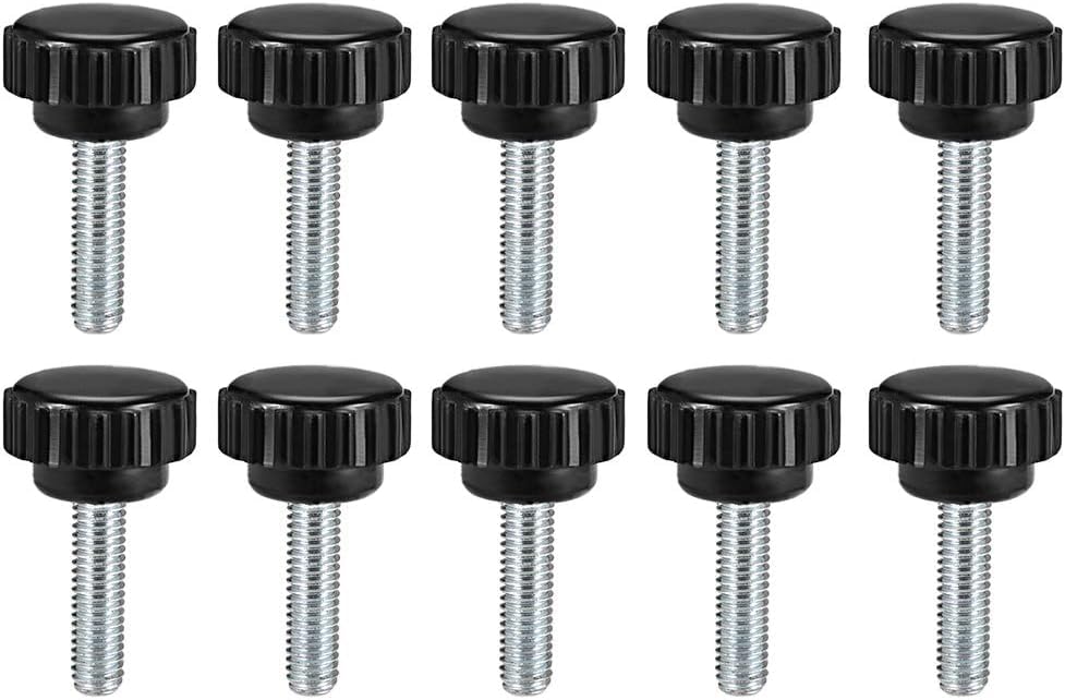 MACHSWON Knurled Clamping Knobs Saw Drill Press Lathe and Routing Jigs Packaging Machinery Printing Equipment Hand Clamping Handle Bolt Hand Knob Screw Replacement Parts M6 x 20mm 10pcs — image 1