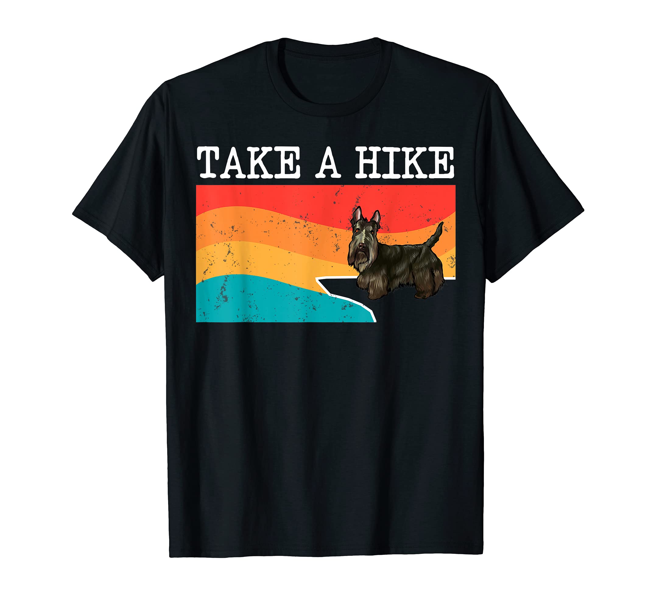 Funny Take A Hike Scottish Terrier Graphic Hiking T-Shirt