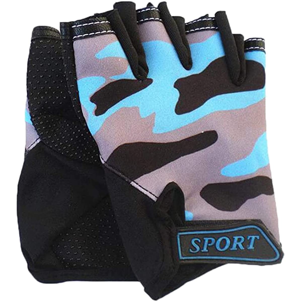 Haobase 1 pair Children Half Finger Gloves Outdoor Cycling Gloves Sport Gloves Mitten for Childen Bike Climping Hiking