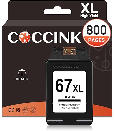 Amazon.com: COCCINK 67XL Black Ink Cartridge for HP 67 Ink Deskjet