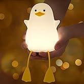 Anywin Duck Night Light, Cute Ducks Gifts, Squishy Silicone Animal Night Lamp for Nursery Bedside with Dimmer & Rechargeable, Gifts for Birthday Holiday Valentine's Day Mothers' Day