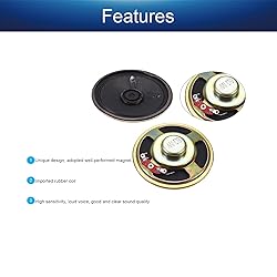 Fielect DIY Speaker 1W 8 Ohm 57mm Diameter Round
