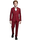 Marvelous World Boys Suits Burgundy Slim Fit Size