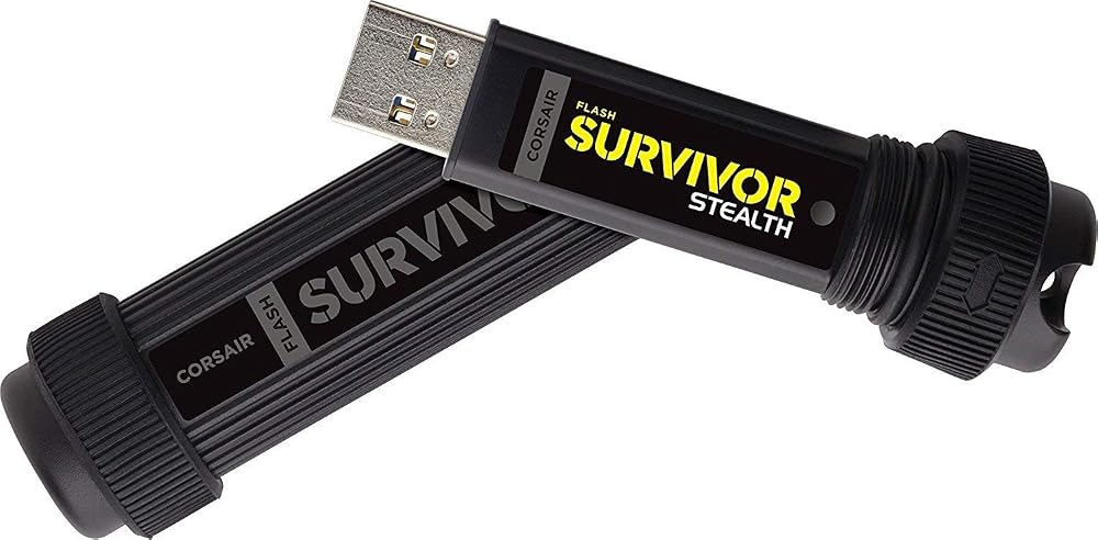 Corsair Flash Survivor Stealth 128GB USB 3.0 Rugged Waterproof Drive Black