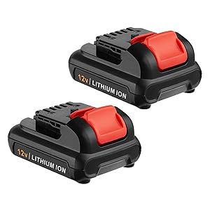 FirstPower Upgraded 4.0Ah 12V Max Lithium-Ion Battery Compatible DeWalt DCB120 DCB127 DCB127-2 DCB121, DCB100 DCB101 DCB119 Dewalt 12 volt Li-ion Battery (2 Packs)
