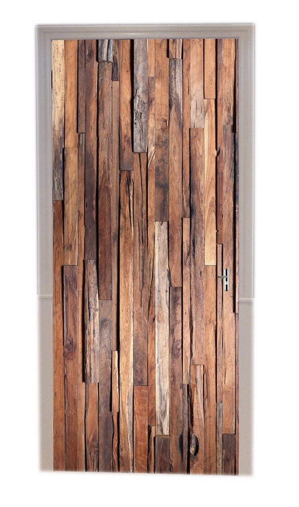 Buy A.Monamour 3D Door Stickers for Interior Doors Rustic Distressed