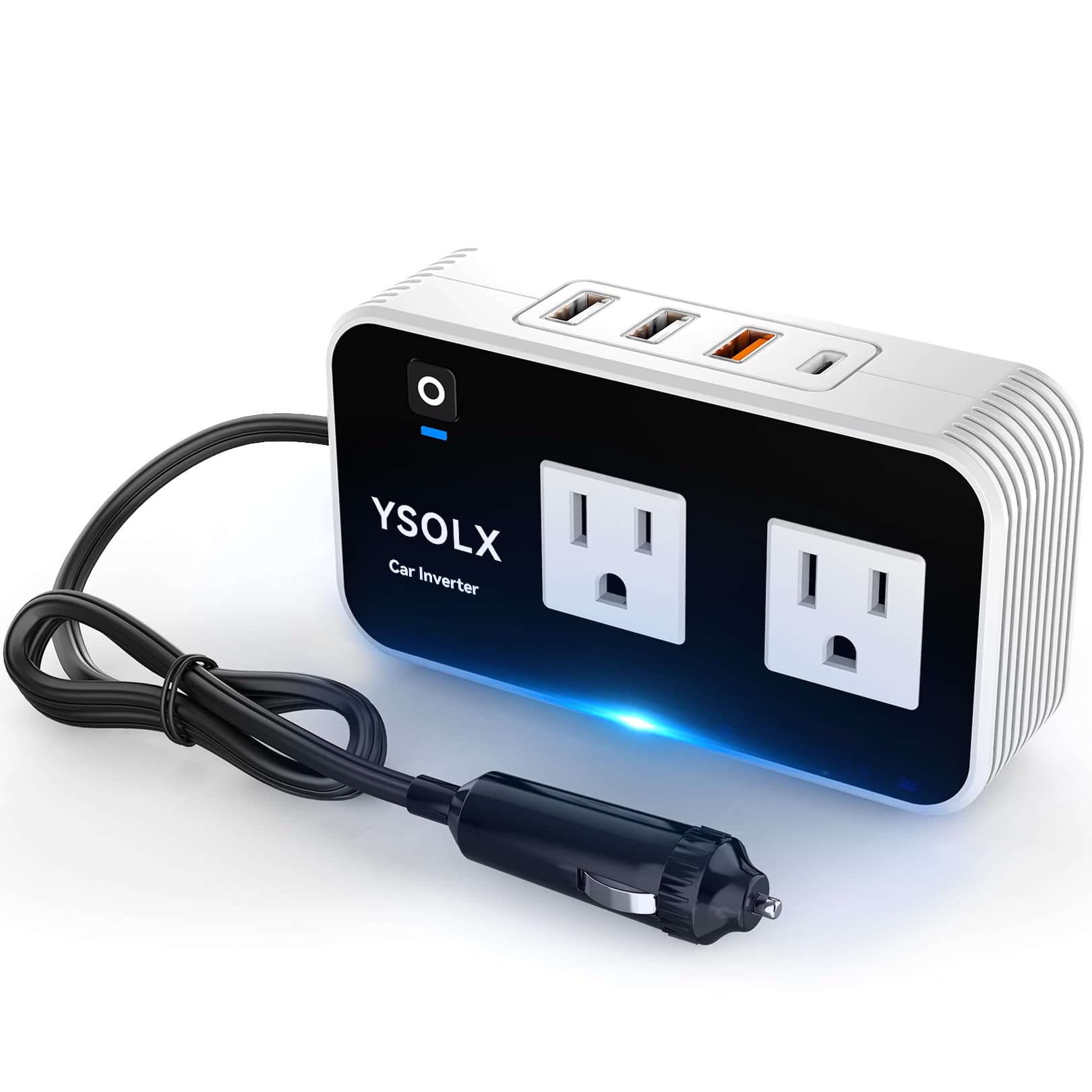 Photo 1 of **UNTESTED**
YSOLX 200W Car Power Inverter 12V to 110V for Vehicles, Car Plug Adapter Outlet with 4 USB Fast Charger, Car Charger Cigarette Lighter Adapter for Phone, Laptop on Road Trip