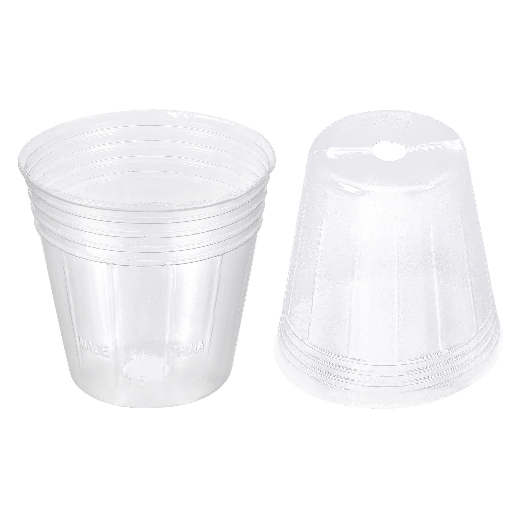 PATIKIL 2.5 Inch Plastic Plant Nursery Pots, 60 Pack Flower Starting Container for Indoor Outdoor, Clear