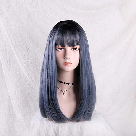 Amazon Co Jp 前髪のあるウィッグレディースグラデーションカラーロングヘアコスプレアニメウィッグ15 7インチ ビューティー