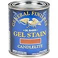 General Finishes Oil Base Gel Stain, 1 Pint, Candlelite